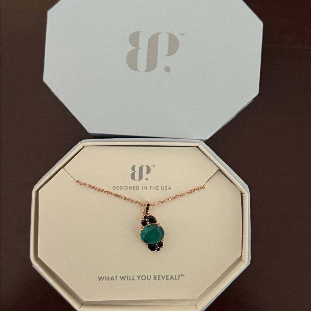Green and Gold Gemstone Necklace